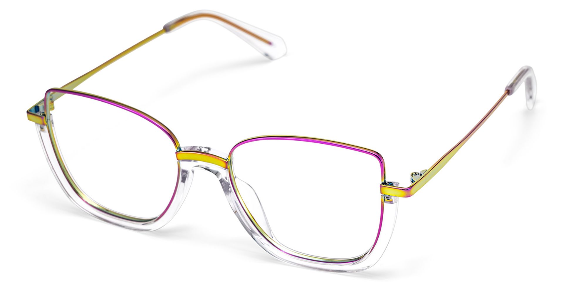 Coleman Eyeglasses in Square Iridescent Frame | Zeelool2