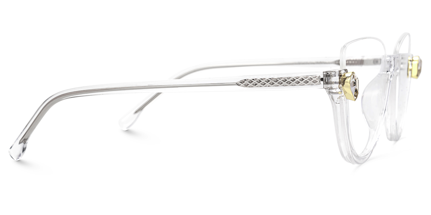 Felicia Crystal Semi-Rimless Cat Eye Glasses for Women2