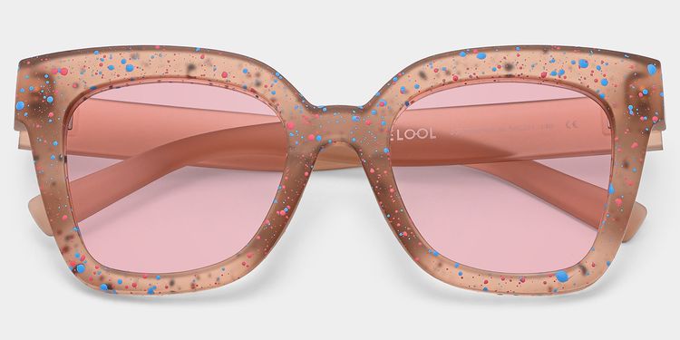 Malcolm Matte Brown Square Sunglasses
