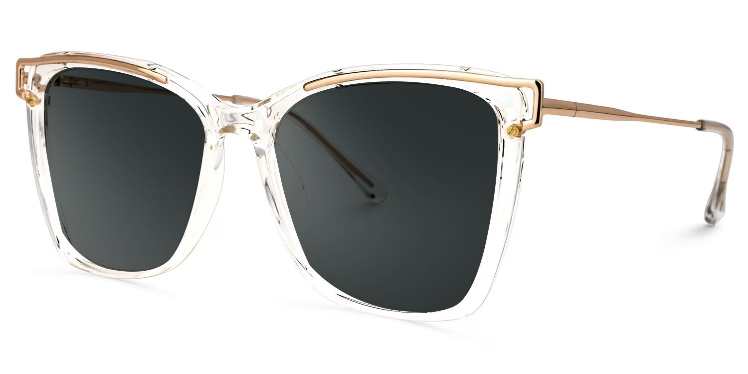 Krystle Square Clear Frame Sunglasses | ZEELOOL Canada1