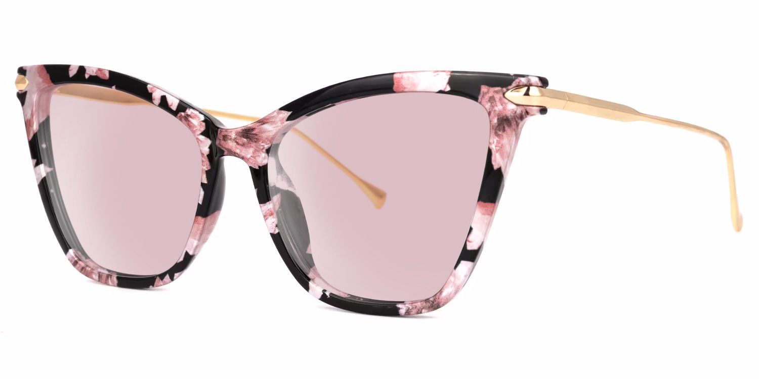 Hilary Butterfly Pink Floral Sunglasses | ZEELOOL Canada1