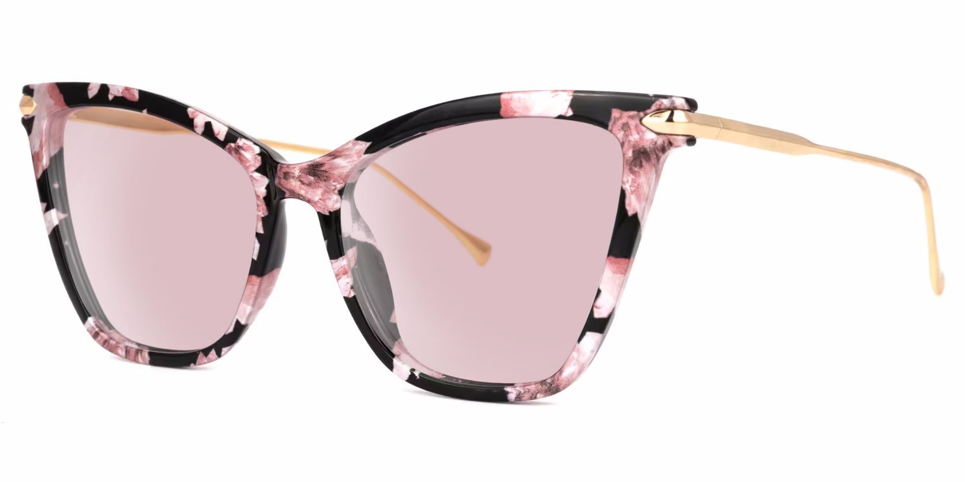 Hilary Butterfly Pink Floral Sunglasses | ZEELOOL Canada1