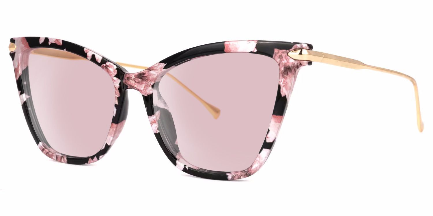 Hilary Butterfly Pink Floral Sunglasses1