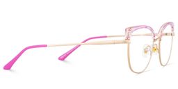 Beau Cat eye Pink Gold Glasses4