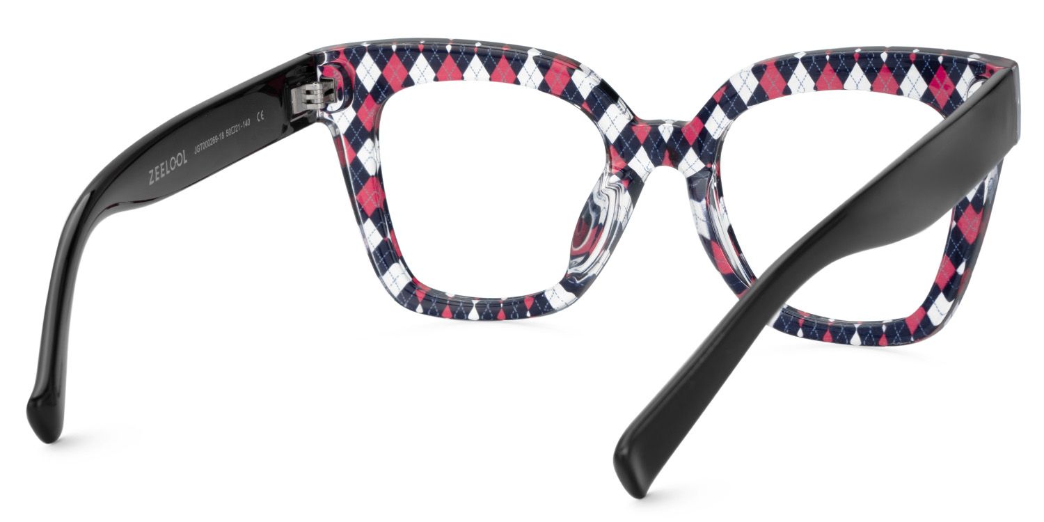 Malcolm Large Rhombus Pattern Frame with Black Arms | ZEELOOL Canada4