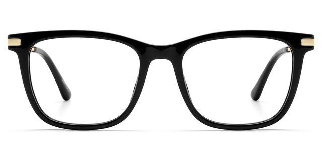Selena Rectangle Black Glasses