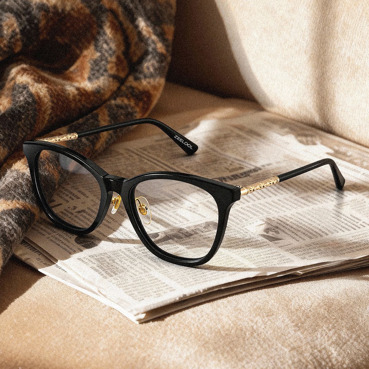 April Black Frame Glasses with Cat eye Frame Online | ZEELOOL0