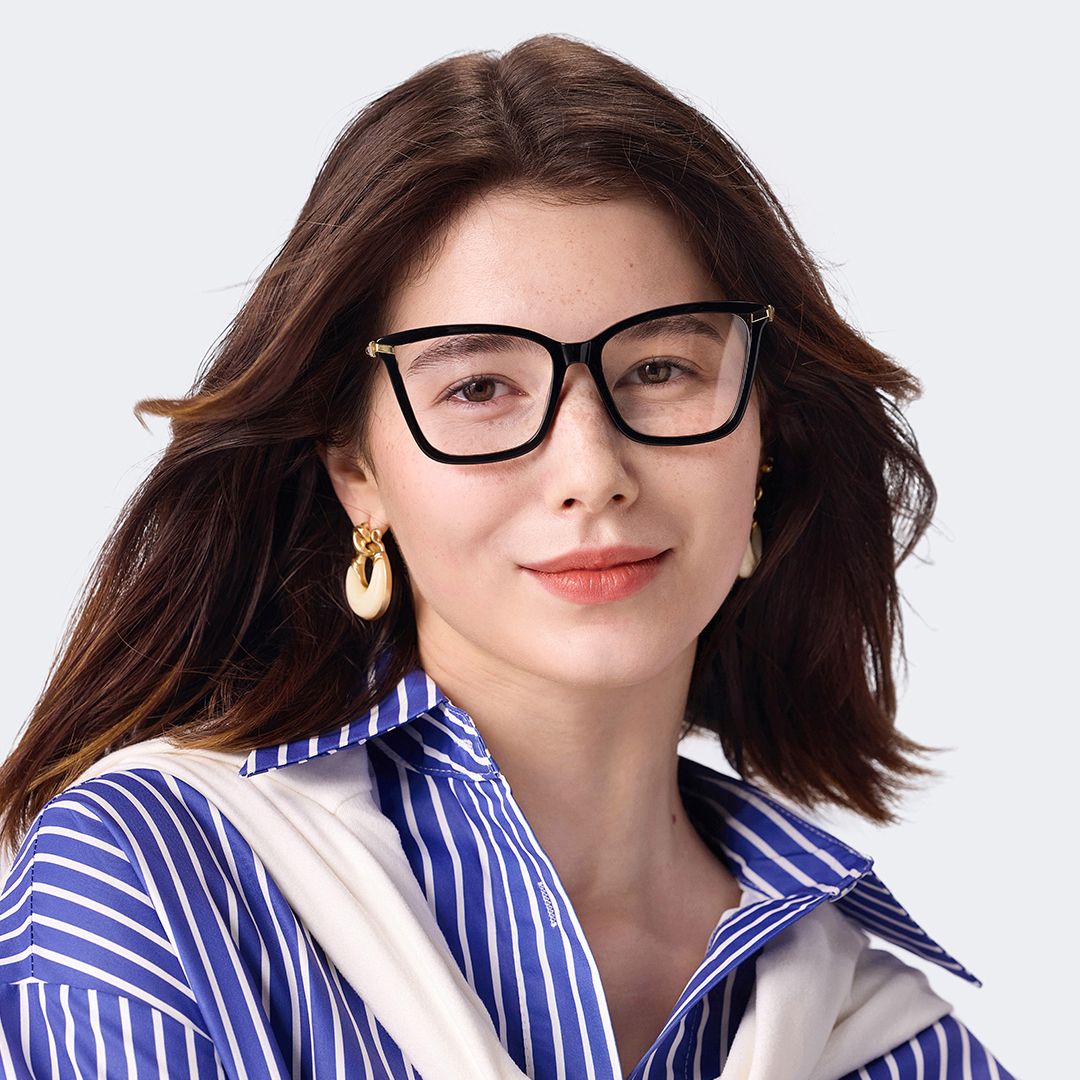 Stephens Cateye with Black Glasses Oversized Frames | ZEELOOL Canada10