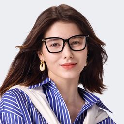 Stephens Cateye Black Glasses10