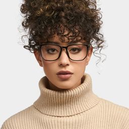 Fezell Black Square Glasses0
