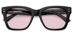 Gaydeh Black Rectangle Sunglasses1