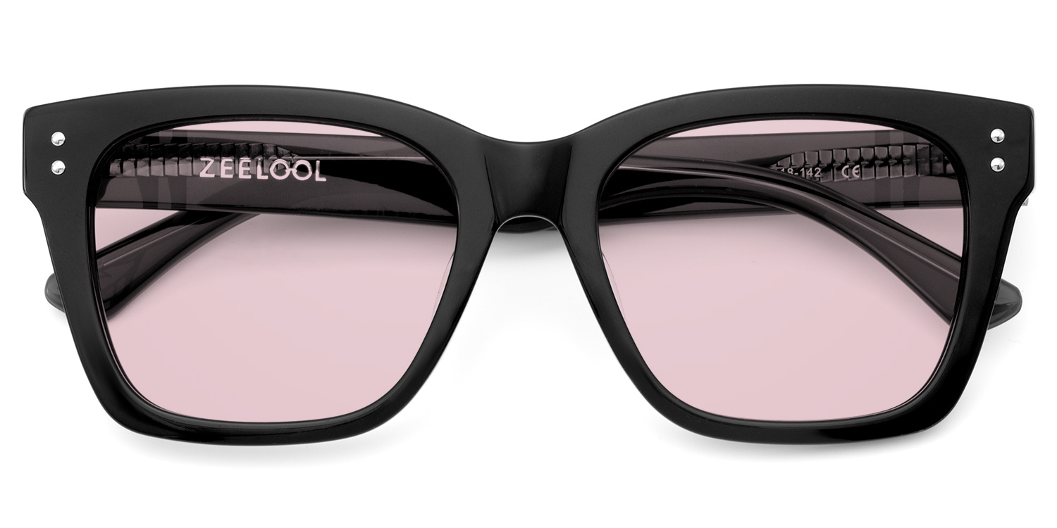 Gaydeh Black Glasses With Rectangle Shape | ZEELOOL Canada1