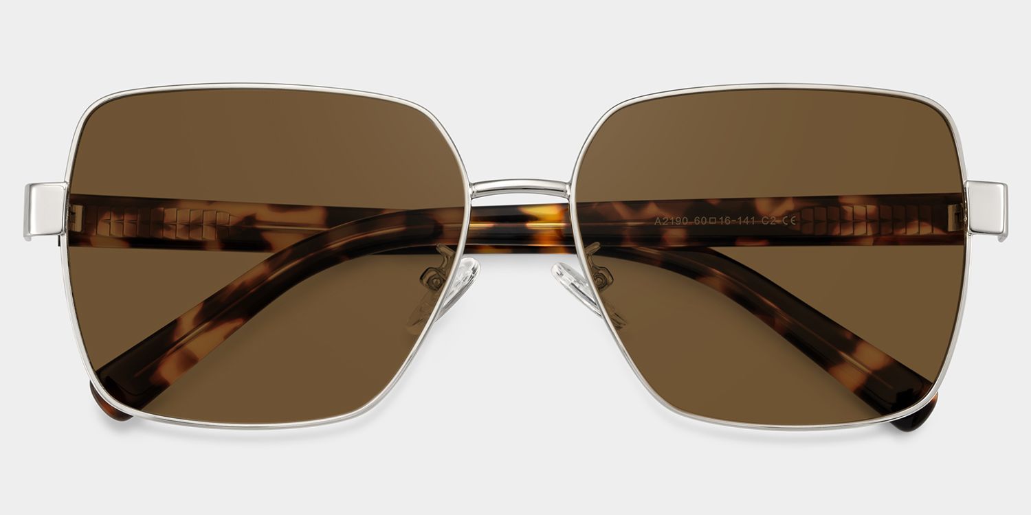 Sahara Square Brown Sunglasses for Women & Men | ZEELOOL CA2