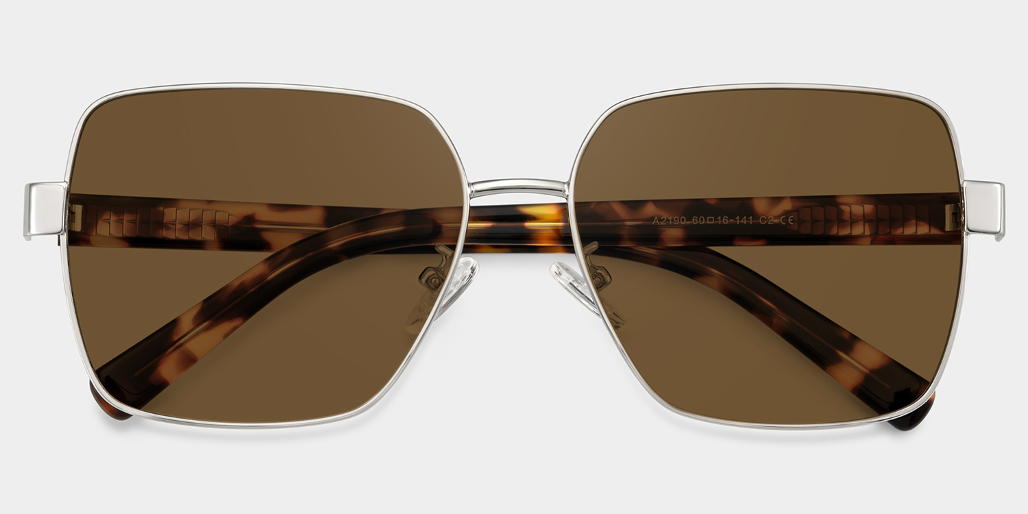 Sahara Square Brown Polarized Sunglasses2