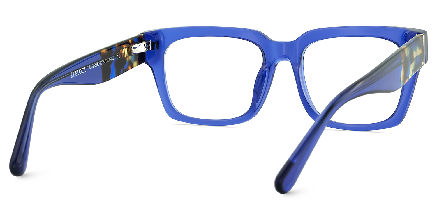 Fulford Rectangle Blue Glasses5