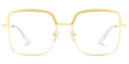 Karan Gold Square Glasses0