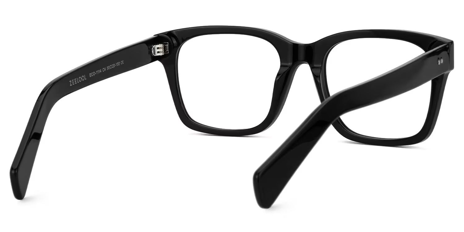 Fussell Square Black Full-Frame Glasses | ZEELOOL Canada3
