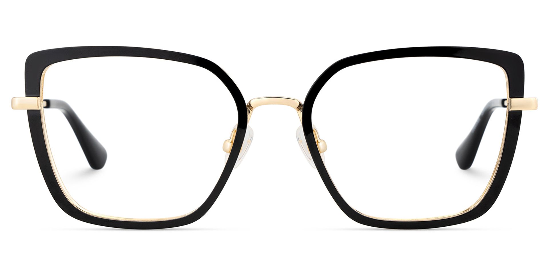 Square Black Eyeglasses- Max Metal Frame Glasses1