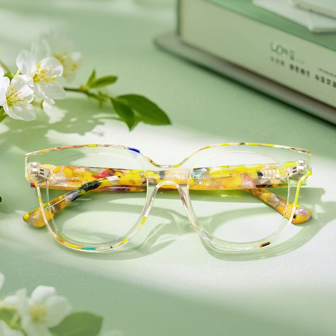 Jett Acetate Yellow Frame Glasses with Square Shape | ZEELOOL Canada8