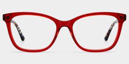 Bella Red Rectangle Glasses1