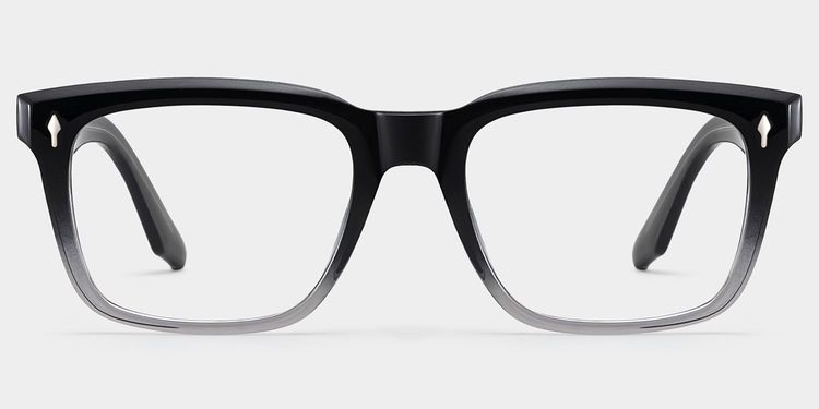 Fletcher Rectangle Black Glasses