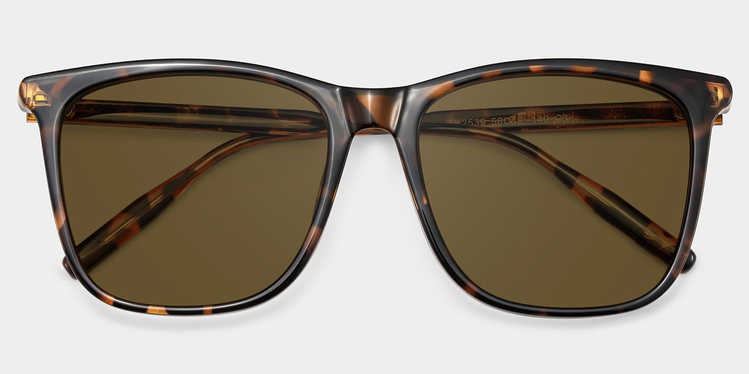 ZEELOOL Malika Square Tortoise Polarized Sunglasses