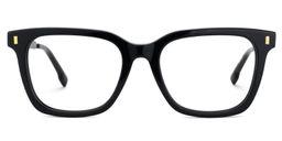 Charlton Rectangle Black Glasses1