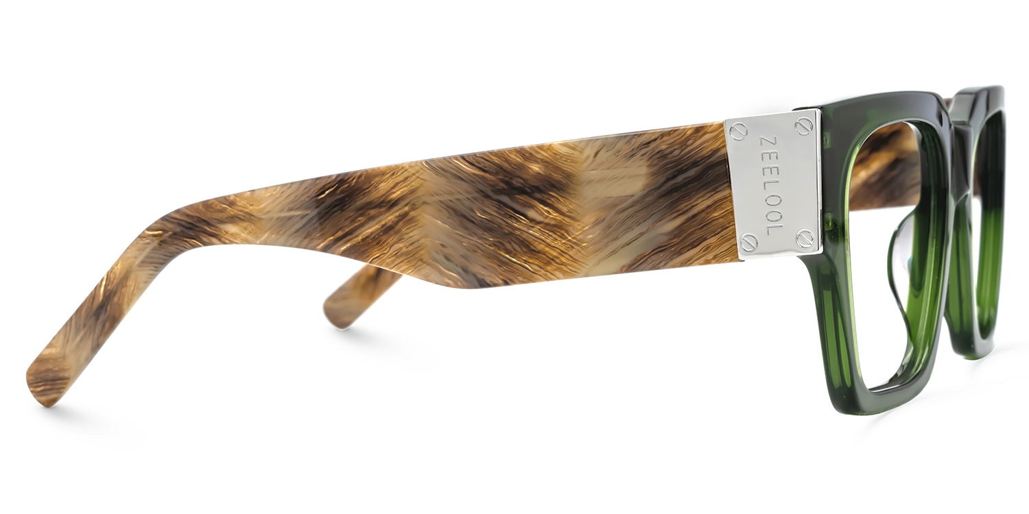 Square Dedee Green Frames Designer Glasses2