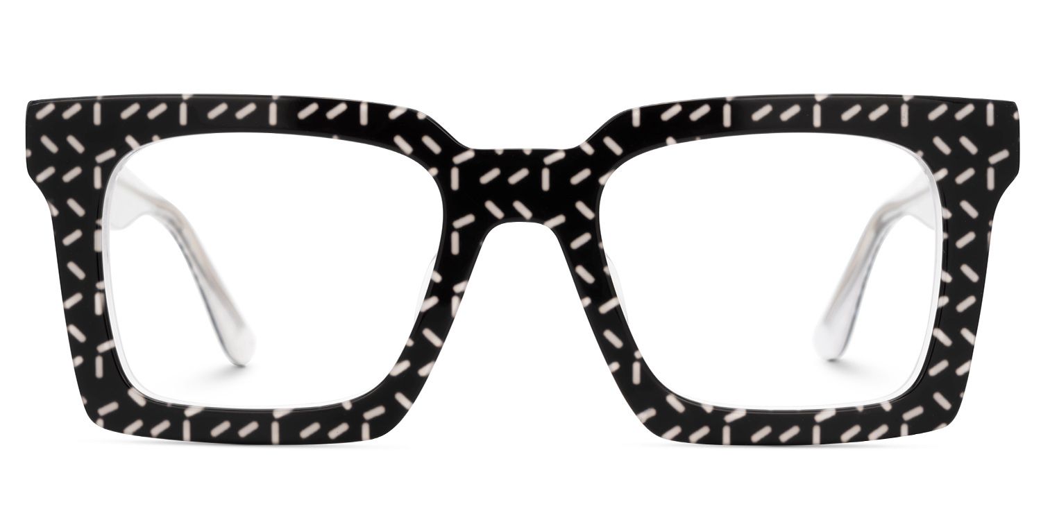 Kevin Two-Tone Square Eyeglasses and Glasses Frames0