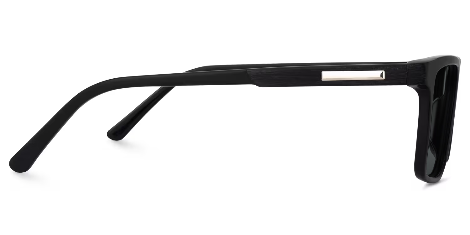Daniel Rectangle Black Glasses2