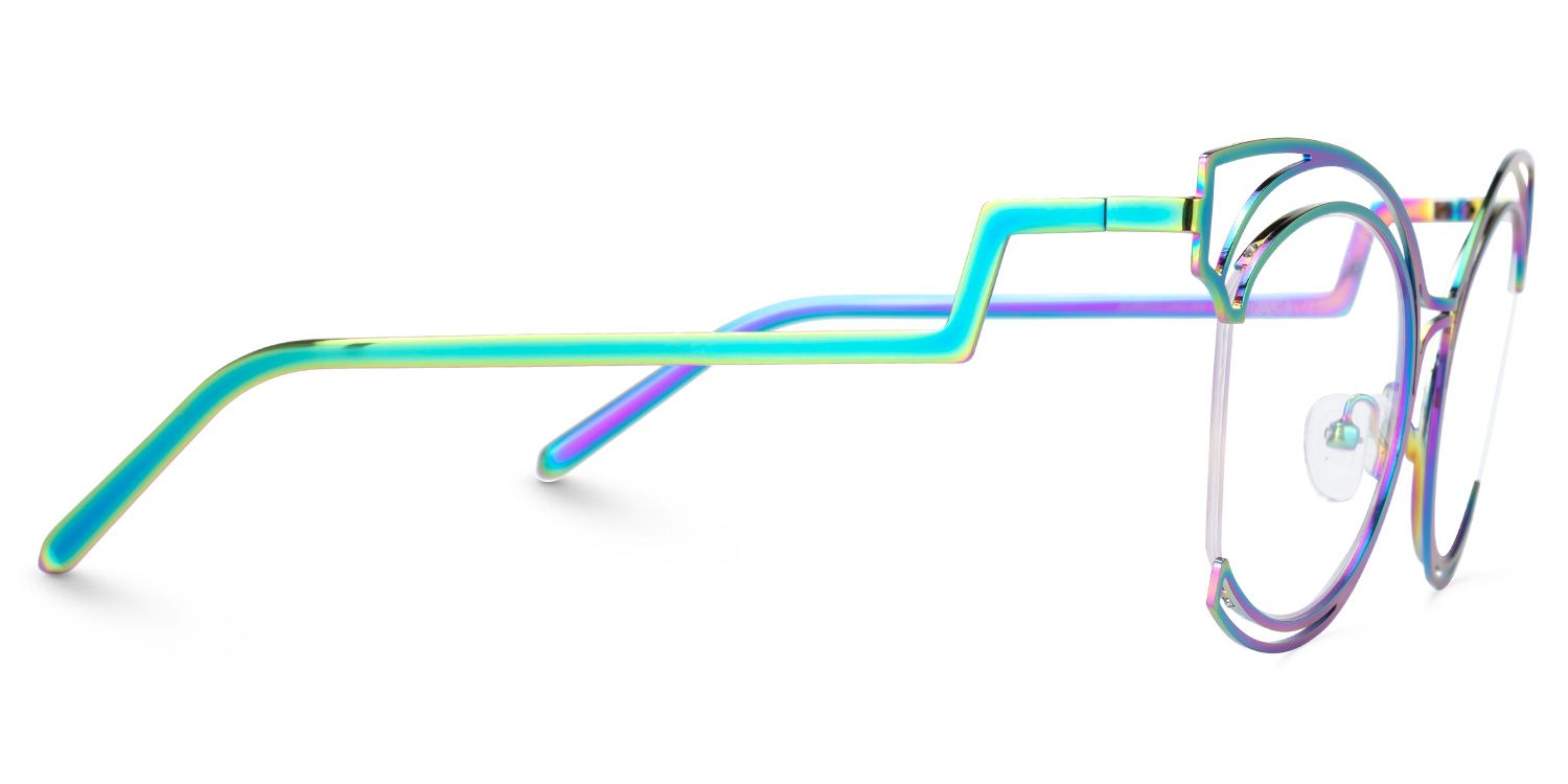 Semi-rim Murphy Glasses with iridescent  for women -Zeelool Glasses2