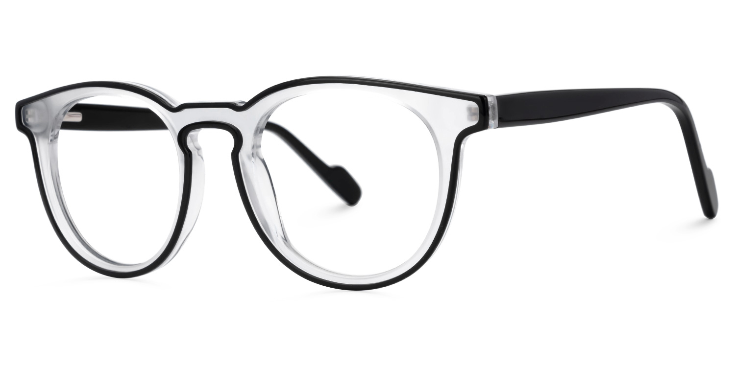 Suzette Eyeglasses in Round Two-Tone Frame | ZEELOOL Canada1