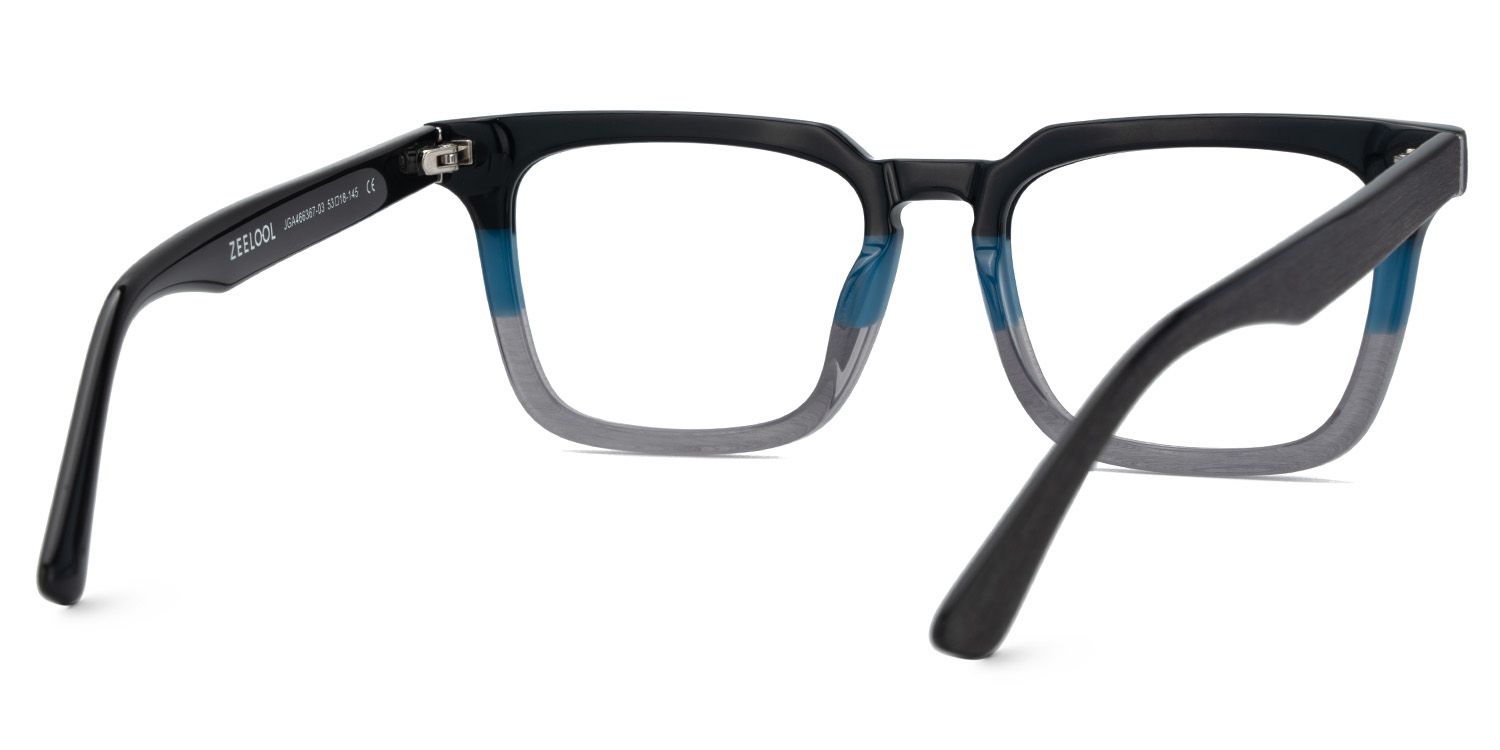 Matte Black Rectangle Glasses Frames For Men | ZEELOOL Canada5
