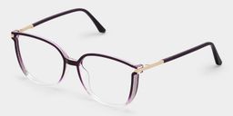 Rodz Square Purple Clear Glasses2