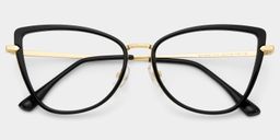 Sloane Cat-Eye Black Glasses1