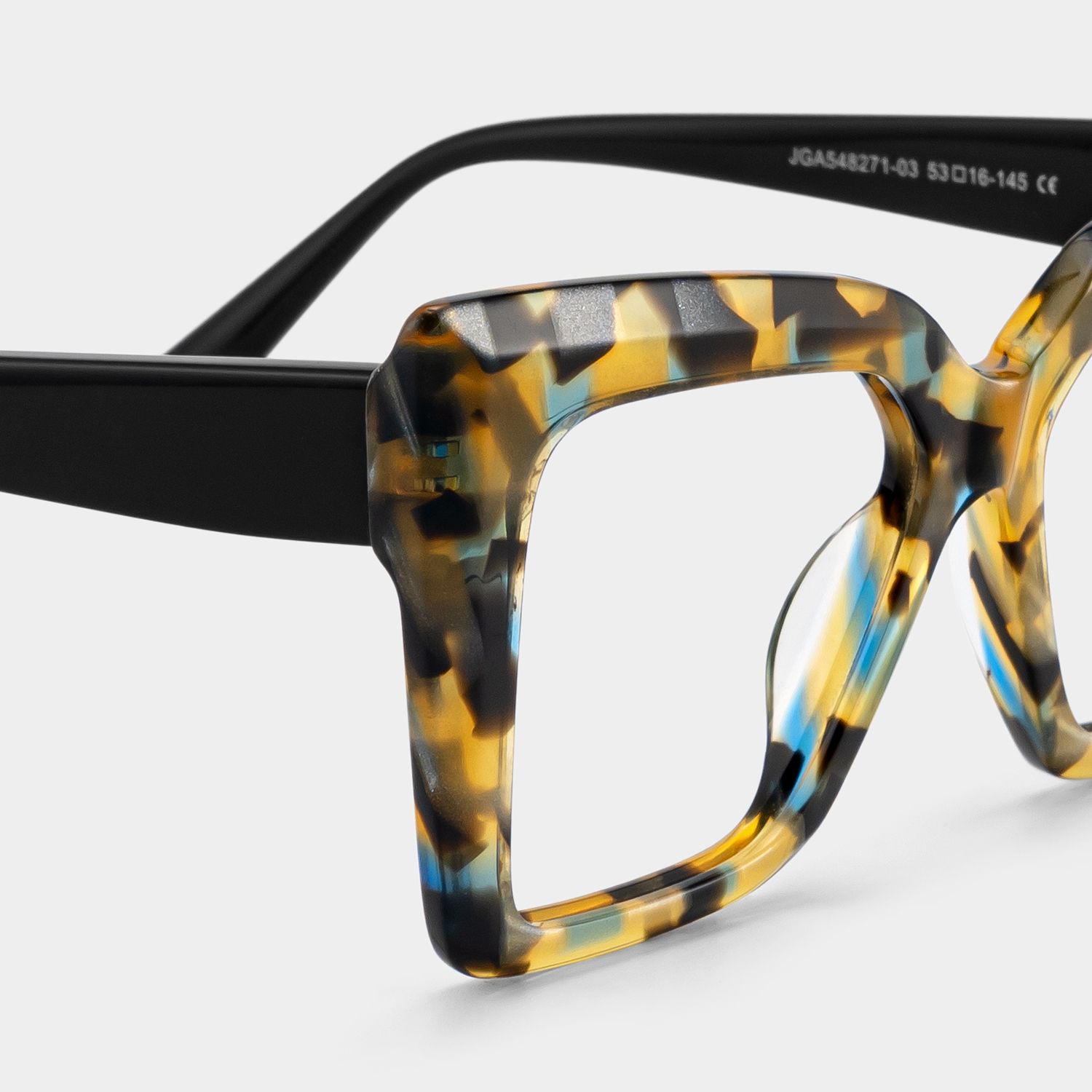Designer Thiline Square Tortoise Glasses in Acetate Frame | ZEELOOL5