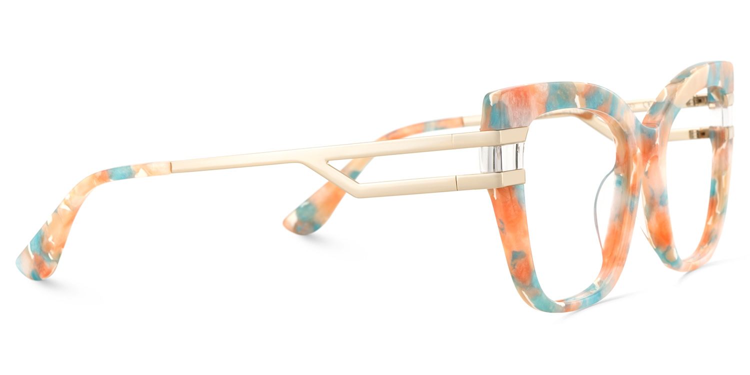 Kieran Eyeglasses in Rectangle Multicolor Frame | Zeelool4