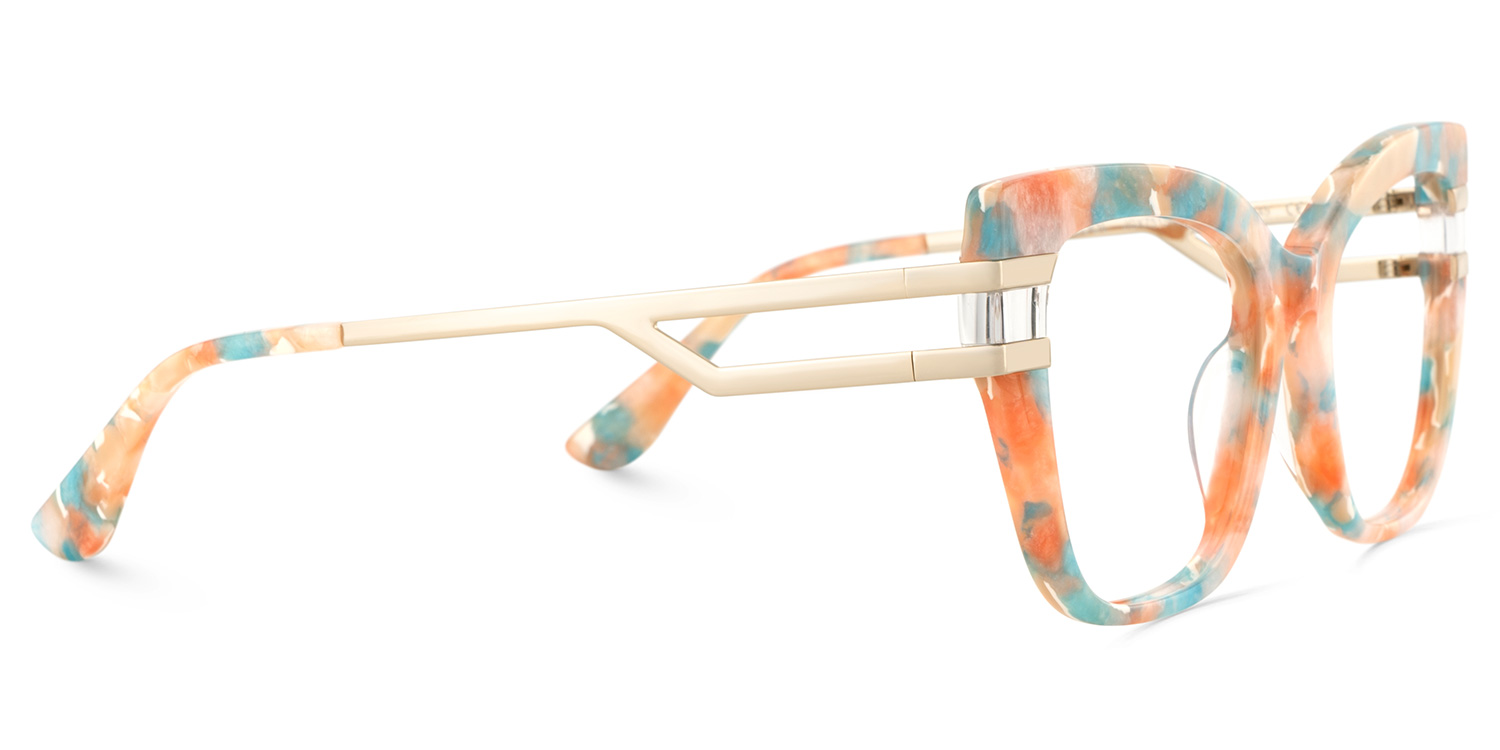 Kieran Eyeglasses in Rectangle Multicolor Frame | Zeelool4