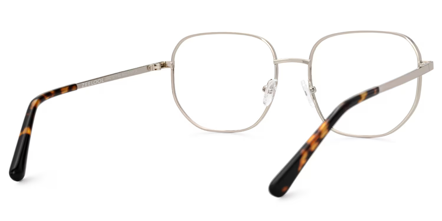 Steeve Square Silver Glasses3