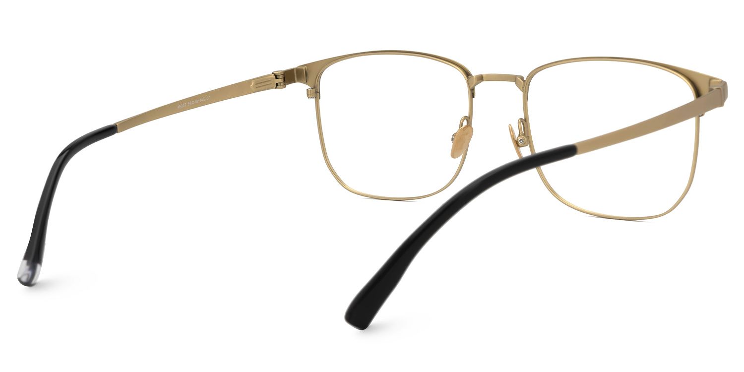 Rondon Titanium Rectangle Gold Frame Glasses | ZEELOOL Canada3