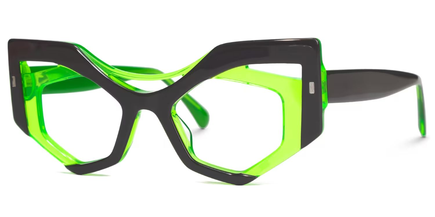 Mondal Geometric Green Glasses | ZEELOOL Canada1