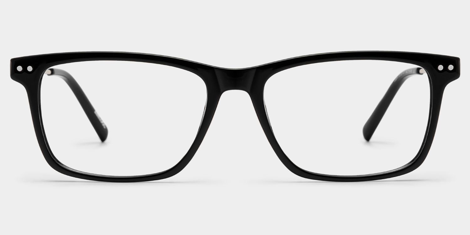 Eleanor Men's Black Rectangular Eyeglasses in TR90 for Men | ZEELOOL CANADA1