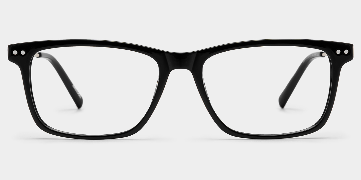Eleanor Rectangle Black Glasses