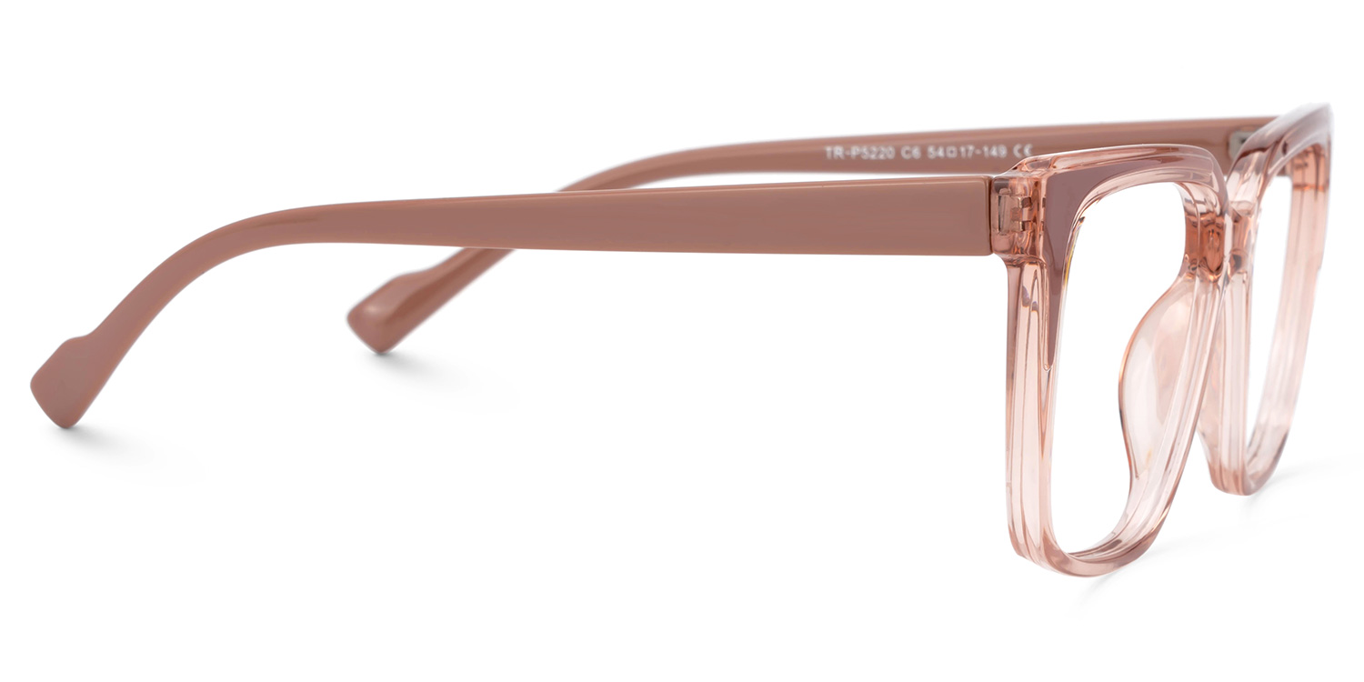 Dory TR90 Square Pink Frame Glasses | ZEELOOL Canada2