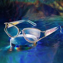 Star Iridescent Cat eye Glasses0