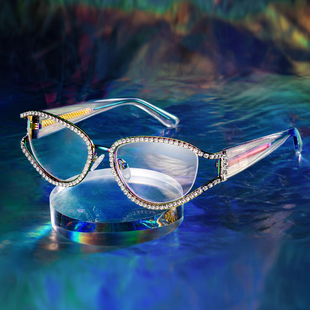 Star Cateye Iridescent Glasses0