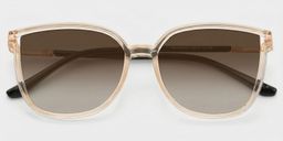 Annalisa Beige Square Sunglasses1