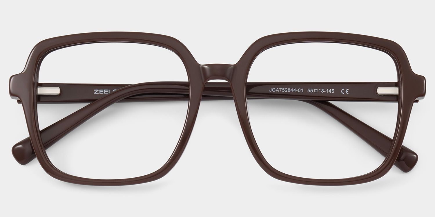Kenneth Dark Brown Square Glasses for Ladies | ZEELOOL2