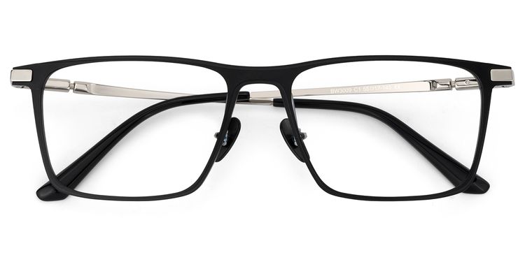 Lincoln Rectangle Black Glasses