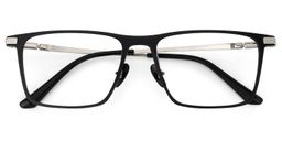 Lincoln Rectangle Black Glasses2